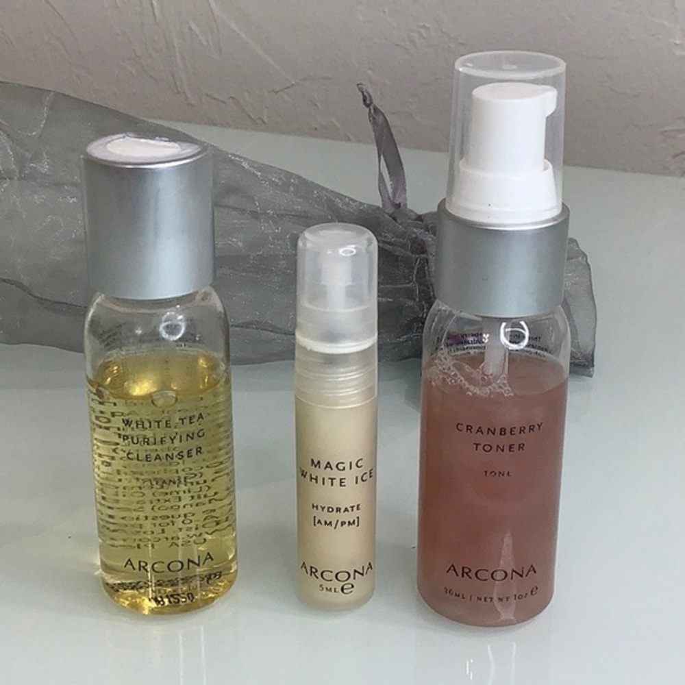 ARCONA toner cleanser and hydrate bundle travel size